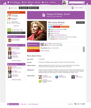 Screenshot of MANTA profile page